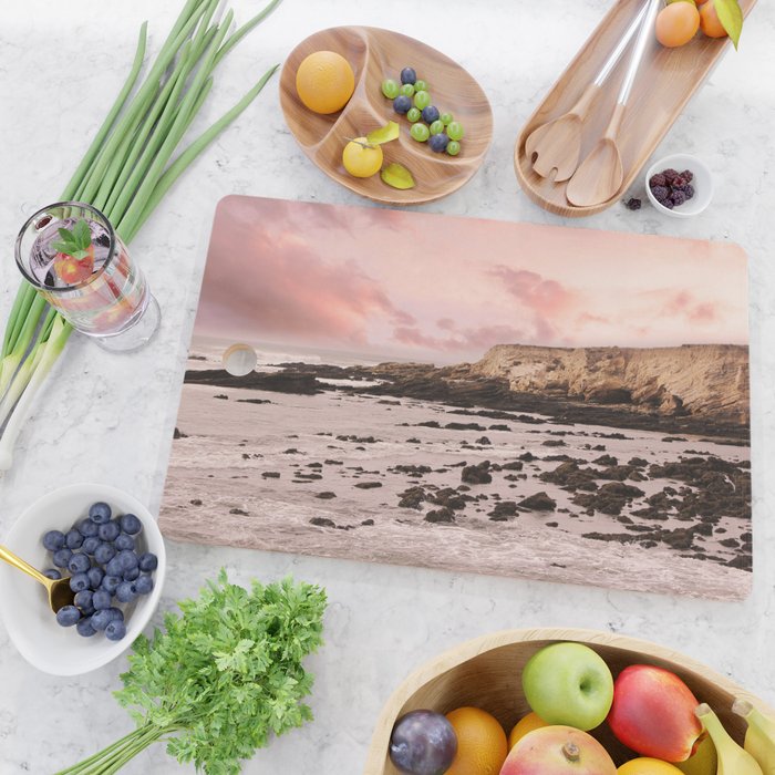 Sunset Beach Cliffs at Low Tide  Cutting Board Gallery Image 2