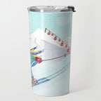 Skiing Girl Travel Mug Gallery Image 2