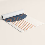 Mid Century Modern Geometric 162 Sun Rainbow abstract in Navy Blue Orange Yoga Mat Gallery Image 2