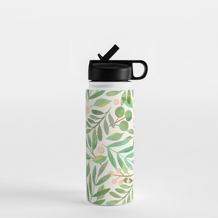 Watercolor Leaves I Water Bottle Gallery Image 1