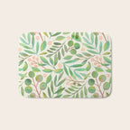 Watercolor Leaves I Bath Mat Gallery Image 1