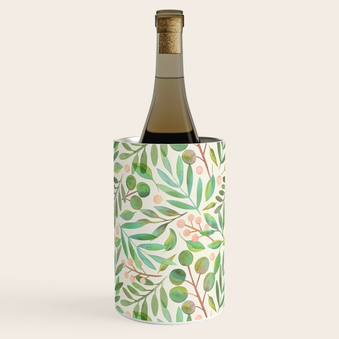 Watercolor Leaves I Wine Chiller Gallery Image 2