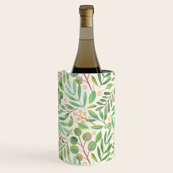 Watercolor Leaves I Wine Chiller Gallery Image 3