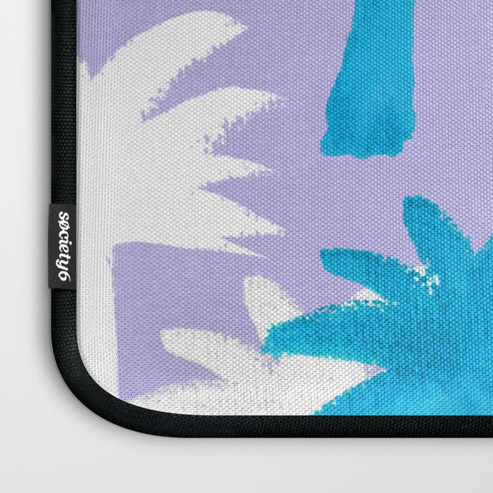 Palm Tree Tropical Pattern - Blue Purple Laptop Sleeve Gallery Image 3