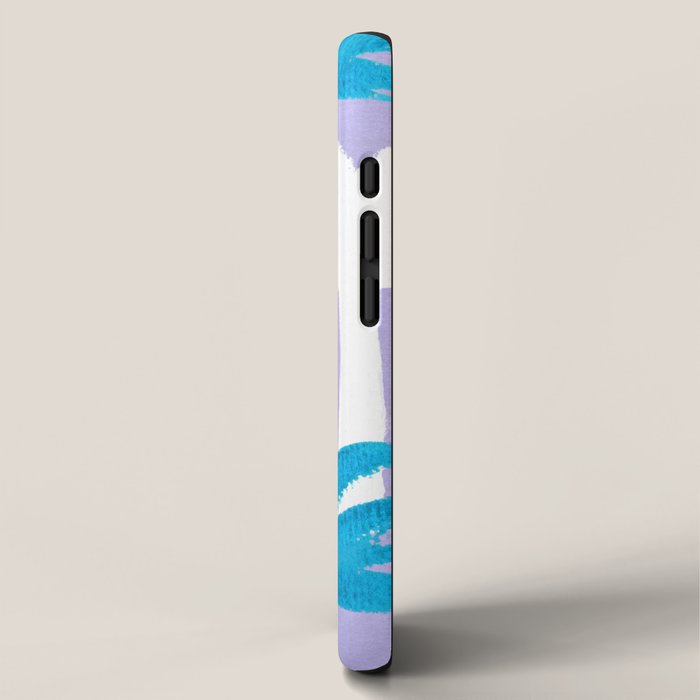 Palm Tree Tropical Pattern - Blue Purple iPhone Case Gallery Image 2