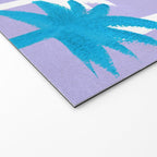 Palm Tree Tropical Pattern - Blue Purple Welcome Mat Gallery Image 2