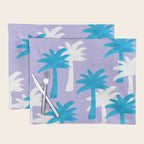 Palm Tree Tropical Pattern - Blue Purple Placemat Gallery Image 1