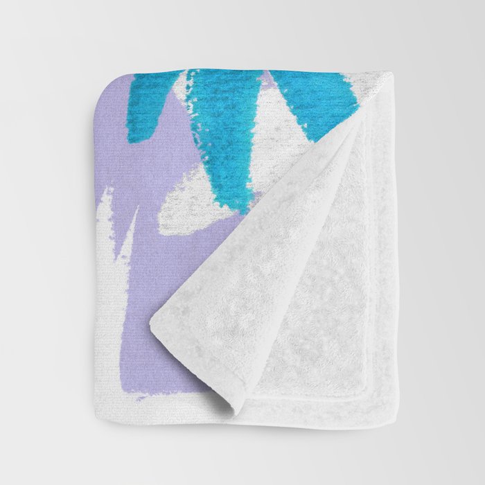 Palm Tree Tropical Pattern - Blue Purple Throw Blanket Gallery Image 3