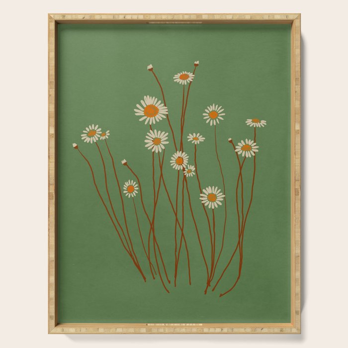 Wild Daisy Flowers 5 Serving Tray Gallery Image 1