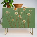 Wild Daisy Flowers 5 Credenza Gallery Image 1
