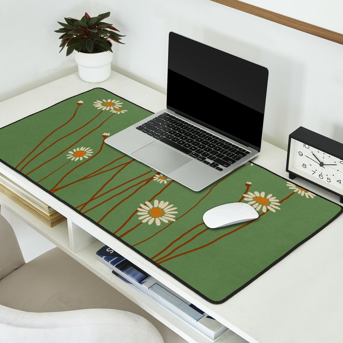 Wild Daisy Flowers 5 Desk Mat Gallery Image 2