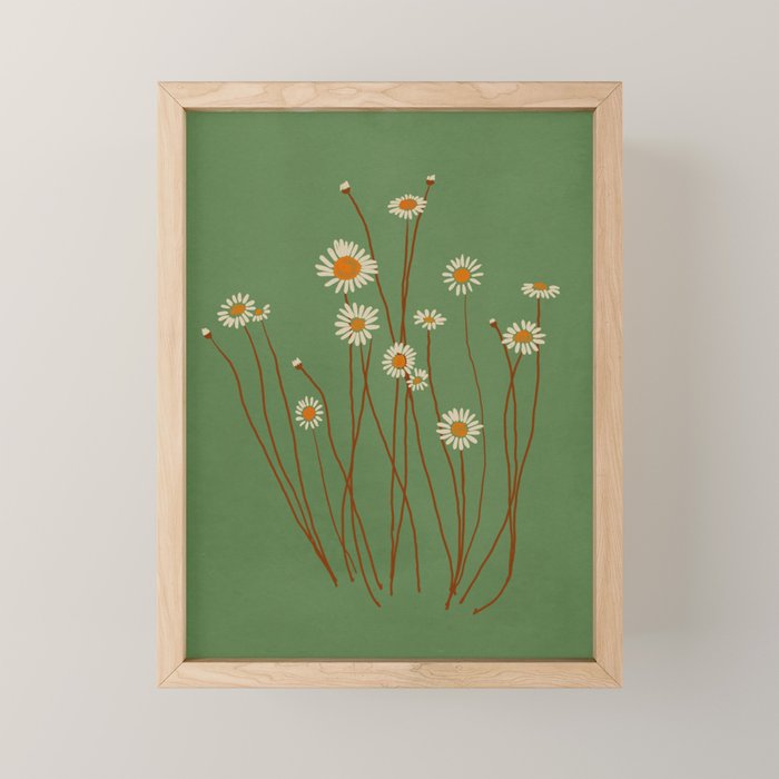 Wild Daisy Flowers 5 Mini Art Print Gallery Image 1