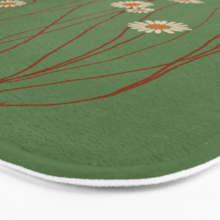 Wild Daisy Flowers 5 Bath Mat Gallery Image 3