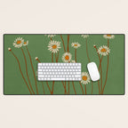 Wild Daisy Flowers 5 Desk Mat Gallery Image 1