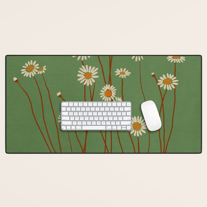 Wild Daisy Flowers 5 Desk Mat Gallery Image 1