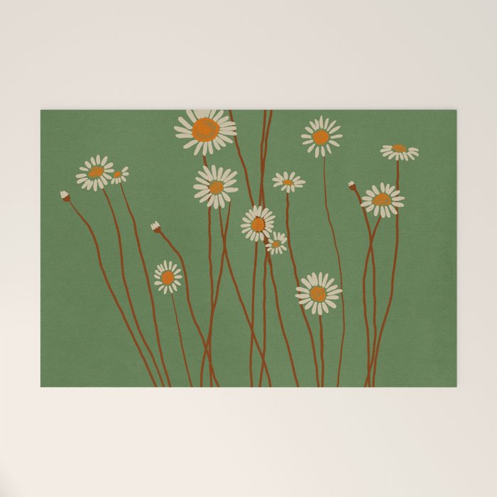 Wild Daisy Flowers 5 Welcome Mat Gallery Image 1