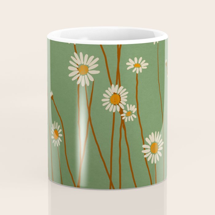Wild Daisy Flowers 5 Coffee Mug Gallery Image 4