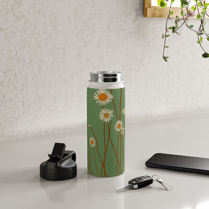 Wild Daisy Flowers 5 Water Bottle Gallery Image 4