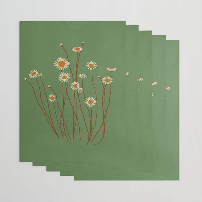 Wild Daisy Flowers 5 Wrapping Paper Gallery Image 3