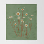Wild Daisy Flowers 5 Throw Blanket Gallery Image 2