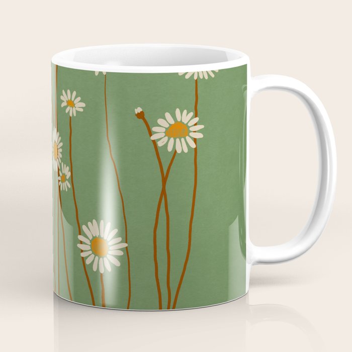 Wild Daisy Flowers 5 Coffee Mug Gallery Image 1