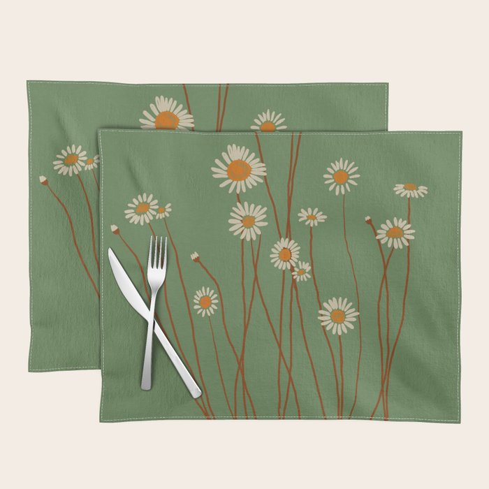 Wild Daisy Flowers 5 Placemat Gallery Image 1