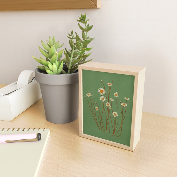Wild Daisy Flowers 5 Mini Art Print Gallery Image 2