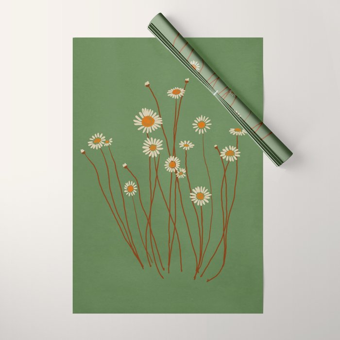 Wild Daisy Flowers 5 Wrapping Paper Gallery Image 1