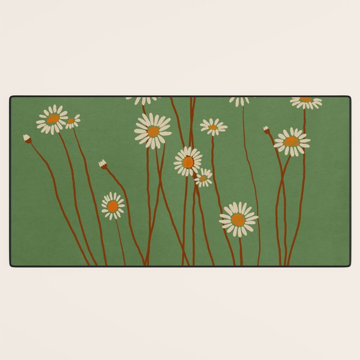 Wild Daisy Flowers 5 Desk Mat Gallery Image 3