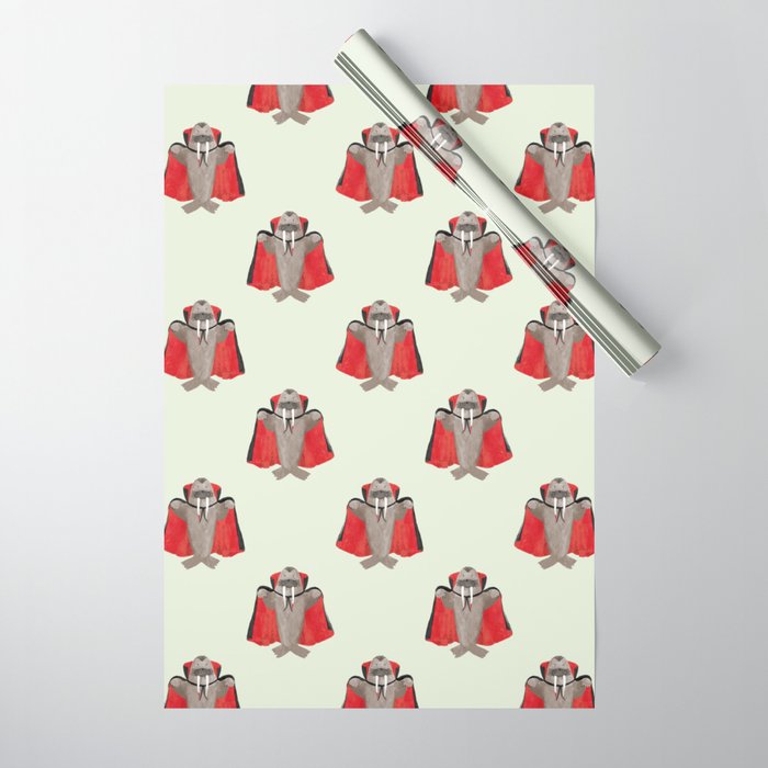 Vampire Walrus Wrapping Paper Gallery Image 1