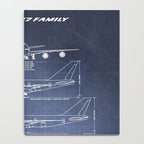 Boeing 747 Family Blueprint in High Resolution (dark blue) Notebook Gallery Image 4