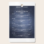 Boeing 747 Family Blueprint in High Resolution (dark blue) Cutting Board Gallery Image 1