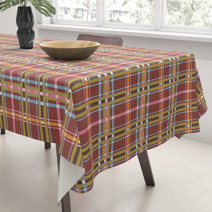Autumn Tartan Charm Tablecloth Gallery Image 3