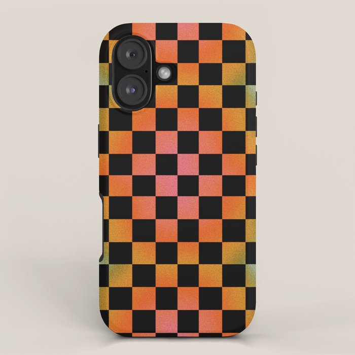 Rainbow Checkered Print iPhone Case Gallery Image 1