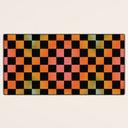 Rainbow Checkered Print Desk Mat Gallery Image 3