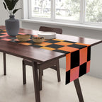 Rainbow Checkered Print Table Runner Gallery Image 2