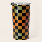 Rainbow Checkered Print Travel Mug Gallery Image 3