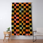 Rainbow Checkered Print Window Curtain Gallery Image 5
