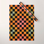 Rainbow Checkered Print Wrapping Paper Gallery Image 1