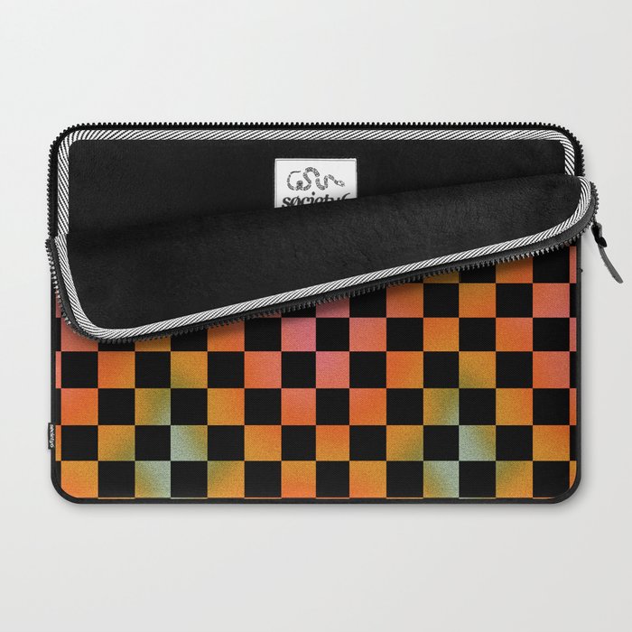 Rainbow Checkered Print Laptop Sleeve Gallery Image 2