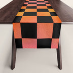 Rainbow Checkered Print Table Runner Gallery Image 1