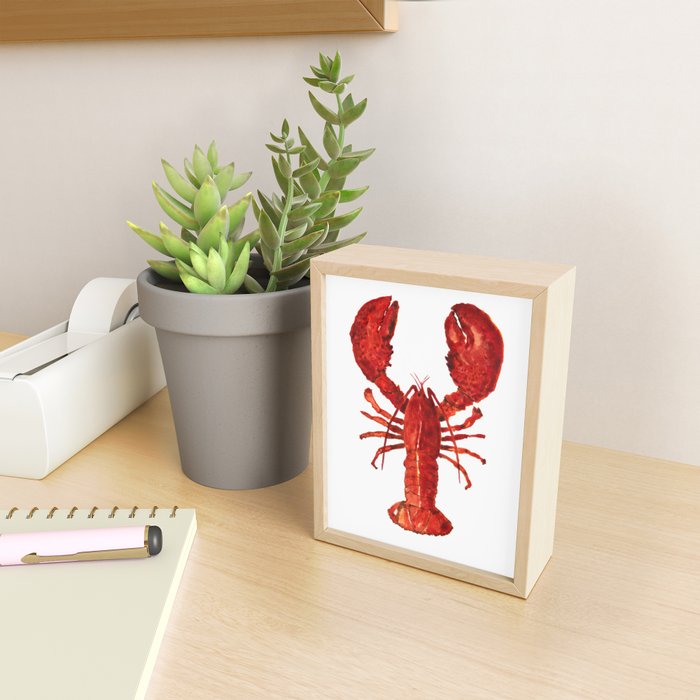 Watercolor Lobster #1 Mini Art Print Gallery Image 2