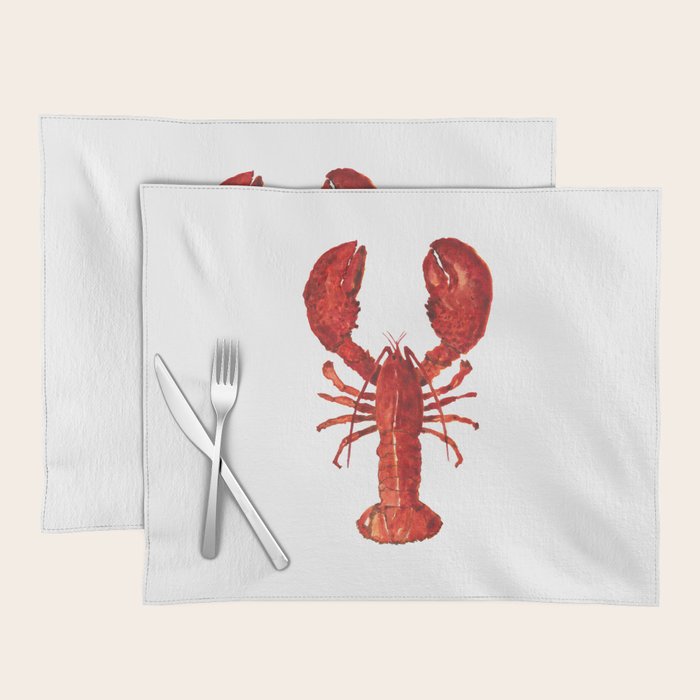 Watercolor Lobster #1 Placemat Gallery Image 1
