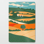 Nature farm field landscape art Cutting Board Gallery Image 1