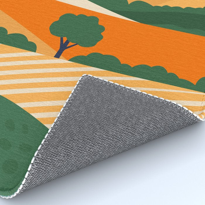 Nature farm field landscape art Rug Gallery Image 4
