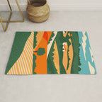 Nature farm field landscape art Rug Gallery Image 1