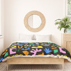 Fun colorful abstract summer shape pattern Duvet Cover Gallery Image 3