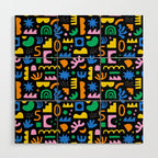 Fun colorful abstract summer shape pattern Wood Wall Art Gallery Image 1