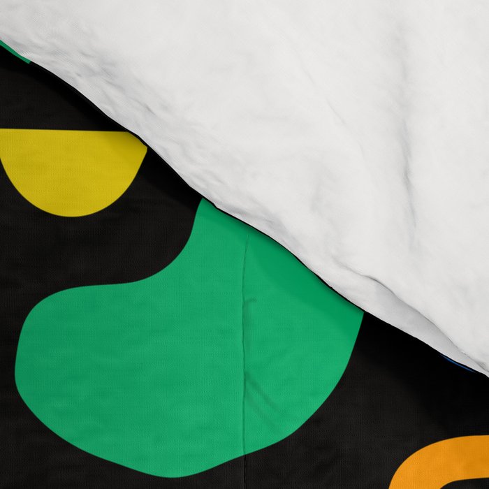 Fun colorful abstract summer shape pattern Comforter Gallery Image 4