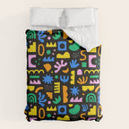 Fun colorful abstract summer shape pattern Comforter Gallery Image 6